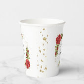 Rote Blume Elegancy Wedding Paper Cups Pappbecher (Rechts)