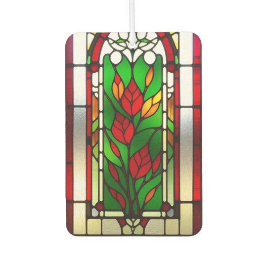 Rote Blume Elegante Kunst, Dichtung und Musik Autolufterfrischer (Vorderseite)