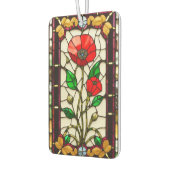 Rote Blume Elegante Kunst, Dichtung und Musik Autolufterfrischer (Links)