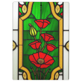 Rote Blume Elegante Kunst, Dichtung und Musik Klemmbrett (Rückseite)