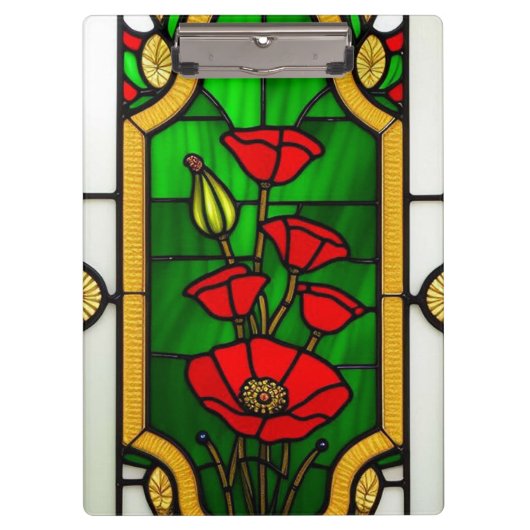 Rote Blume Elegante Kunst, Dichtung und Musik Klemmbrett (Vorderseite)