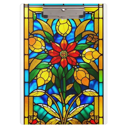 Rote Blume Elegante Kunst, Dichtung und Musik Klemmbrett (Vorderseite)