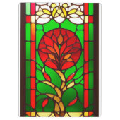 Rote Blume Elegante Kunst, Dichtung und Musik Klemmbrett (Rückseite)