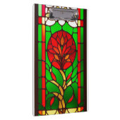 Rote Blume Elegante Kunst, Dichtung und Musik Klemmbrett (Rechts)