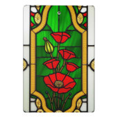 Rote Blume Elegante Kunst, Dichtung und Musik Mini Klemmbrett (Rückseite)