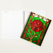 Rote Blume Elegante Kunst, Dichtung und Musik Planer (Anzeige)