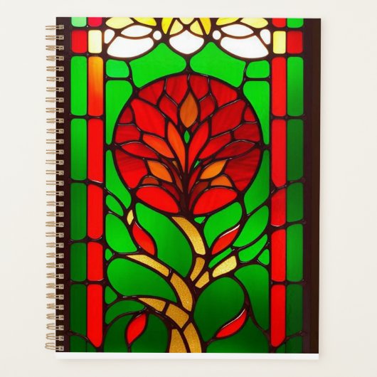 Rote Blume Elegante Kunst, Dichtung und Musik Planer (Vorderseite)