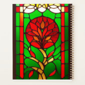 Rote Blume Elegante Kunst, Dichtung und Musik Planer (Rückseite)