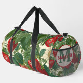 Rote Blume Erdbeeren Erdbeeren Duffle Bag (Rechte Ecke)