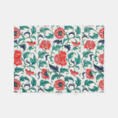 Rote Blume Fleecedecke (Vorderseite (Horizontal))