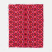 Rote Blume Fleecedecke (Vorderseite)