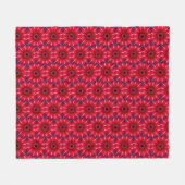 Rote Blume Fleecedecke (Vorderseite (Horizontal))