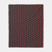 Rote Blume Fleecedecke (Vorderseite)