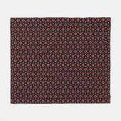 Rote Blume Fleecedecke (Vorderseite (Horizontal))