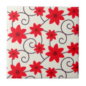 Rote Blume Fliese (Vorderseite)