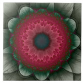Rote Blume Fliese (Vorderseite)