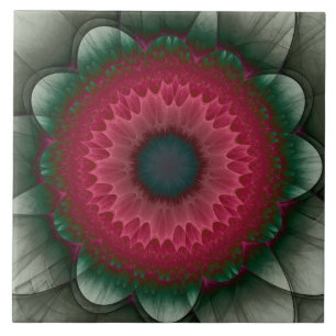 Rote Blume Fliese
