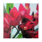 Rote Blume Fliese (Vorderseite)