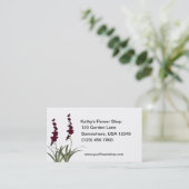 Rote Blume Florist Shop Visitenkarte (Stehend Vorderseite)