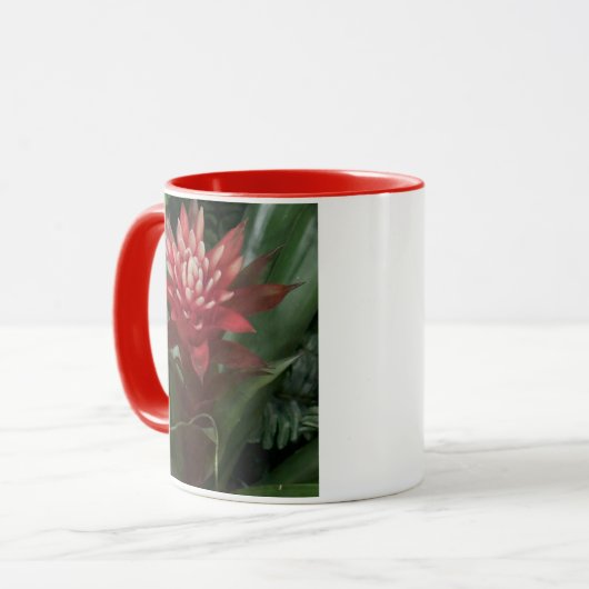 Rote Blume Foto Tasse (Vorderseite Links)