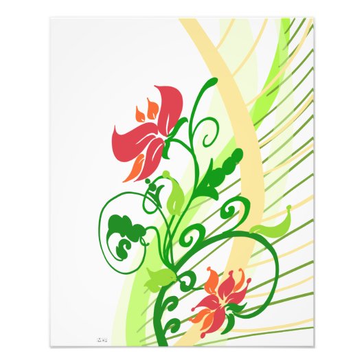 Rote Blume Fotodruck (Vorne)