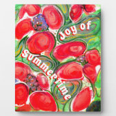 Rote Blume Freude an der Sommerzeit Fantasie Fotoplatte (Vorderseite)