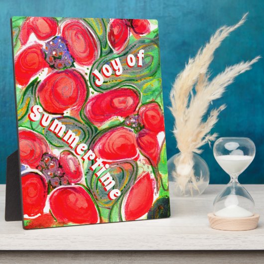 Rote Blume Freude an der Sommerzeit Fantasie Fotoplatte (Seite)