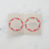 Rote Blume Frohe Muttertag Karte (Innenseite)