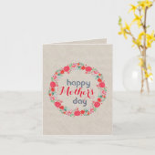 Rote Blume Frohe Muttertag Karte (Gelbe Blume)