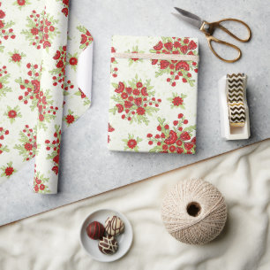 Rote Blume Frühlingsblume Geschenkpapier