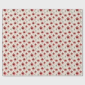 Rote Blume für handgeschriebenes Papier Geschenkpapier (Flach)