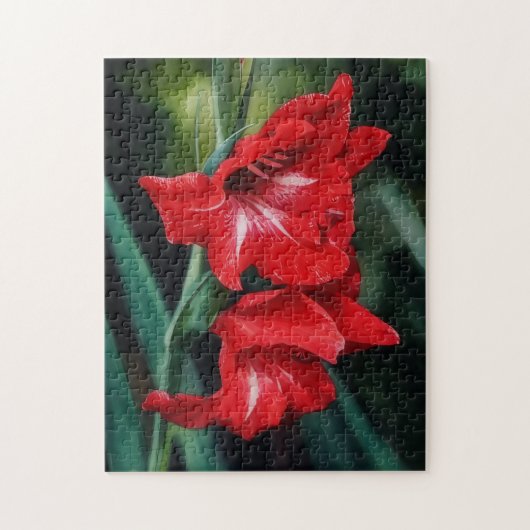 Rote Blume Garden Art Blumenpuzzle Puzzle (Vertikal)