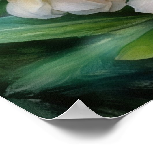 Rote Blume Gärtnerei Poster (Ecke)