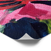 Rote Blume, Gemälde Poster (Ecke)