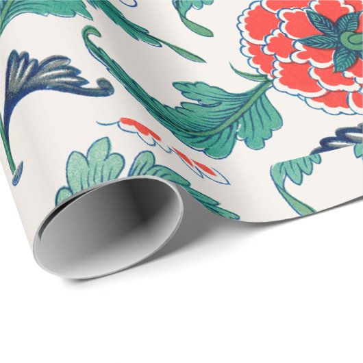 Rote Blume Geschenkpapier (Rolleneckpunkt)