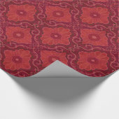 Rote Blume Geschenkpapier (Ecke)