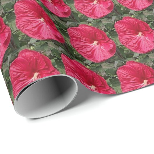 Rote Blume Geschenkpapier (Rolleneckpunkt)