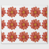 rote Blume Geschenkpapier (Flach)