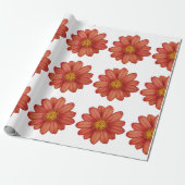 rote Blume Geschenkpapier (Ungerollt)