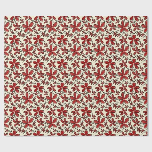 Rote Blume Geschenkpapier (Flach)