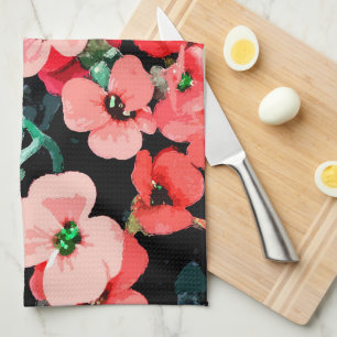 Rote Blume Geschirrtuch