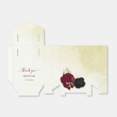 Rote Blume Gold Blätter Hochzeit Geschenkschachtel (Ungefaltet)
