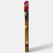 Rote Blume Gold Glitzer Schmetterlinge Individuell Case-Mate iPhone Hülle (Rückseite / Links)