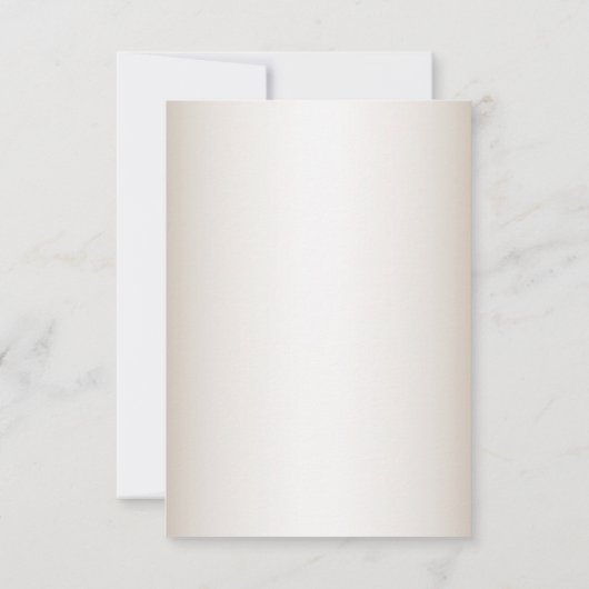 Rote Blume Grün Blätter Golden Frame Tan Save The Date (Rückseite)