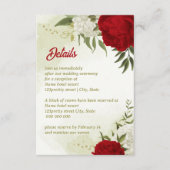 Rote Blume, grüne Blätter Begleitkarte (Vorderseite)