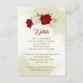 Rote Blume, grüne Blätter Begleitkarte (Vorderseite)