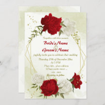 Rote Blume Grüne Blätter Hochzeit