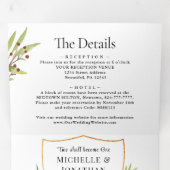 Rote Blume Grünpflanzen in einer Christlichen Hoch Dreifach Gefaltete Einladung (Innen Erste Seite)