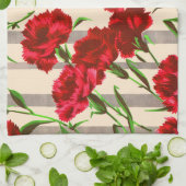 rote Blume Handtuch (Gefaltet)