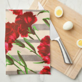 rote Blume Handtuch (Viertel Falte)